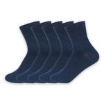 Supersox Ankle Length School Uniform Socks For Kids, Made With Breathable, Anti Odour & Moisture Absorbent Combed Cotton With A Extra Durable Welt, Ideal For All Day Wear (Pack Of 5), Navy