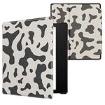 kwmobile Case Compatible with Amazon Kindle Oasis 10. Generation Case - eReader Cover - Cow Print Black/White