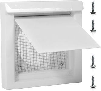 NOORNY 4" Dryer Vent Cover Outdoor Dryer Wall Vent for Outside Airflow Exterior Wall Vent Kit with Screen & 4 Screws White