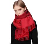 RIIQIICHY Ladies Red Scarf Gifts for Women Winter Christmas Scarves Wraps Pashmina Shawl Warm Large Cashmere Scarf