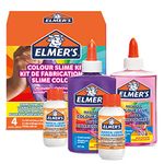 Elmer's Colour Slime Kit Slime Supplies Include Washable Colour PVA Glue Assorted Colours With Magical Liquid Slime Activator 4 Piece Kit