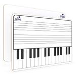 Keyboard Practice Dry Erase White Board 11 x 14 Inch Lapboard l Durable Portable Double Sided Music Whiteboard for Kids Students, Musicians and Home