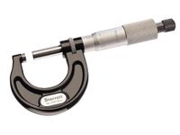 Starrett 436.1MXRL-25 Outside Micrometre, Ratchet Stop, Lock Nut, Carbide Faces, 0-25mm Range, 0.01mm Graduation, +/-0.002mm Accuracy