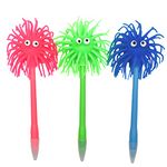 Lopenle 6 PCS Cute Sea Urchin Pens Funny Monster Pen Novelty Animal Pens Soft Rubber Ballpoint Pens For School Christmas Office Party.