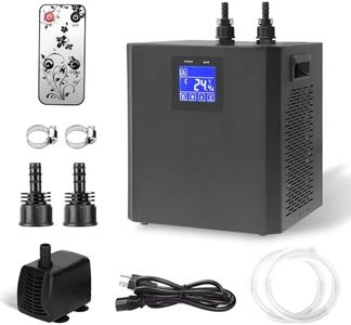 Aquarium Chiller 79Gal, 1/3HP Water Chiller, Fish Tank Chiller, Hydroponic Water Chiller for Axolotl, Aquarium Cooler with LED Display, Pipe, Water Pump, Remote Control(<300L)