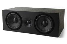 NEUMI CS5 Center Channel Speaker, Dual 5-Inch Woofers, 1-Inch Tweeter, Dark Wood, Single