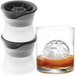 Tovolo Basketball Shaped Ice Molds, Set of 2 - Large Ice Mold Gift Set - Sports Themed Unique Ice Mold Chills Drinks - Odor-Free Freezer Storage, Dishwasher-Safe with Silicone Plunger