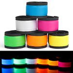 Light Up Flashing Led Bracelets Wristband Glow in The Dark Slap Stick Glowing Band For Weddings Birthdays Halloween Christmas Xmas Party Favors Supplies Kids Adults Boys Girls(6 Colors)