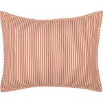 VHC Brands Farmhouse Bedding Sawyer Mill Ticking Cotton Striped Standard Sham, Red Country