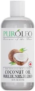 PUROLEO Fractionated Coconut Oil 16 Fl Oz/473 ML (Packed In Canada) 100% Natural and odorless Moisturizer & Carrier Oil | Hair Skin Body, Aromatherapy, Massage, Makeup Remover | huile de coco, huile massage