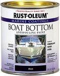 Rust-Oleum Available 207012 Marine Flat Boat Bottom Antifouling Enamel Paint, 1-Quart, Black, (Pack of 1), 32 Fl Oz