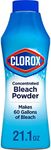 Clorox Bleach Powder, Zero Splash, Fast Dissolving Stain Removal & Odor Eliminator Bleach Powder, Laundry Cleaner that Works on Counters, Floors & Toilets, Regular Scent, 21.1 Ounces-Package May Vary