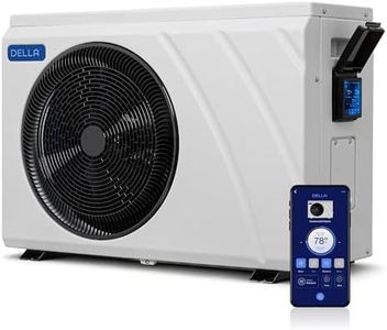 Della Omi Edge 107,160 BTU Inverter Pool Heat Pump up to 23,250 Gallons (Real Outdoor Tested), for Above Ground & Inground Pool, High Efficiency Heater, 220-240V Smart WiFi, Residential & Commercial