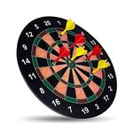 Kids Mandi® Magnetic Dart Board Set - 13 Inch Wide with 6 Magnetic Darts | Safe Dartboard Target Board Game Set | Score Dartboard Kit Set for Indoor and Outdoor (34 Cm Diameter)