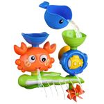 Lefan Crab Bath Toys Kids Shower Baby Water Shower Infant Water Bath Tub Toys Suction Cup Water Pool Toys Toddler Bathing Playing Boys Girl Swimming Pool Age 2 3 4 5 6 7 Years -Color May Vary