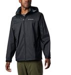 Columbia Men's Glennaker Lake Rain Jacket Waterproof Rain Jacket, BLACK, Size L