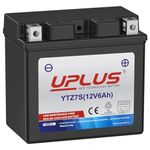 UPLUS Motorcycle Battery YTZ7S, 12V 6Ah ATV Scooter Battery Maintenance Free - SLA Agm Powersport Batteries Compatible with Honda TRX450ER TRX450R Yamaha YFZ450 ATV Motorcycle Battieres