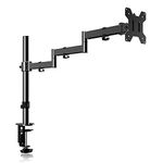 Single Long Monitor Stand, 13 to 32 inch Computer Monitor Desk Mount, Extra Long Adjustable Monitor Arm, VESA Stand for 1 Screen, Max VESA 100x100, Single Monitor Mount, Long Monitor Arm MD9431