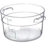 Carlisle 1076307 StorPlus Polycarbonate Round Food Storage Container, 2 Quart, Clear