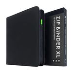 Vault X 12 XL Pocket Zip Binder, 624 Cards, Exo-Tec Material, 26 Side-Loading Pages (Black)