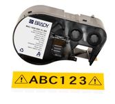 Brady Vinyl Label Tape for Label Printer BMP41/BMP51/BMP53/M511 - Self Adhesive Printer Labels - Black on Yellow (25,40 mm (W) x 7,62 m (L)) - M4C-1000-595-YL-BK