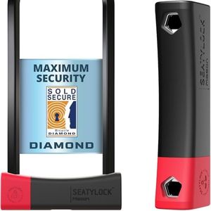 SeatyLock Mason Bike U Lock - Patented Heavy Duty Anti Theft Diamond Security Bicycle Lock - Super Wide Safety Master Tool ULock with Keys for Electric Bikes Scooters and Motorcycles (11.8 Inch)