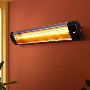 Devanti Radiant Heater, 3000W Portable Electric Infrared Strip Heaters for Bedroom Indoor Home Room Bathroom Space Heating, with 3 Settings LED Control Panel Adjustable Silver