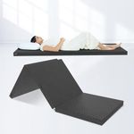 Orista™ Foldable Memory Foam Mattress Single Bed | 75x30x2.5 Inch | Compact & Portable, 3-Fold Design | Perfect for Floor Sleeping, Guests, and Travel | Black Jacquard