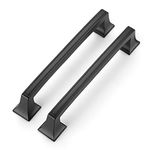 goldenwarm Black Drawer Pulls 5 inch Cabinet Pulls,10 Pack - Black Cabinet Hardware Kitchen Cupboard Handles Matte Black Drawer Pulls Cabinet Door Handles Solid Kitchen Cabinet Pulls