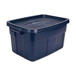 Rubbermaid Roughneck Storage Totes 14 Gal, Durable Stackable Storage Containers, Great for Dry Food Storage, Clothing, Camping Gear and More, 6-Pack