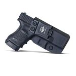 Glock 30S Holster IWB Kydex for Glock 30S Pistol - Inside Waistband Concealed Carry - Adj. Cant Retention - Cover Mag-Button - Widened Entrance - No Wear, No Jitter (Black, Right Hand Draw (IWB))