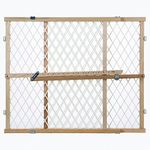 Toddleroo by North States Diamond Mesh Wooden Baby Gate: 26.5"- 42" Wide. Pressure Mounted Baby Gate for Doorway. (23" Tall, Sustainable Hardwood)