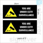 SIGN EVER You are under CCTV Sign Board With Double side adhesive tape-Vinyl Sticker With Forex Board-(Black White-Pack of 2) Home,Office,Lodge,Hotel,Theatere,Wall,Cabin,ACP,cupboard etc