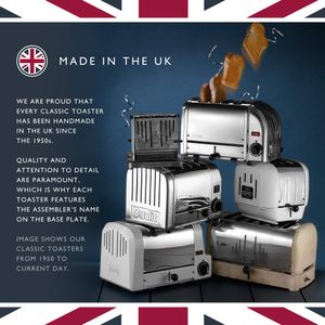 Dualit Classic 4-Slice Toaster – Stainless Steel, Retro Design