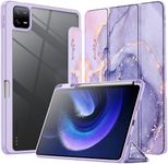 Robustrion Cover for Xiaomi Mi Pad 6 Cover Case 11 inch Hybrid Flip Stand Cover Case with Pen/Pencil Holder for Xiaomi Mi Pad 6 11 inch [Auto Sleep Wake Support] - Marble Lilac