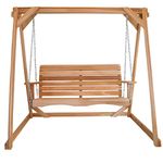 All Things Cedar AF72-S Swing Frame | 6ft Premium Outdoor Swing Stand | Durable Porch Swing Frame with Swing Mounting Hardware | Handcrafted Cedar Wood Compatible with 60" Wide Swings 70x48x68