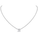 925 Sterling Silver Tiny Dainty Initial Necklace Personalized Letter Necklace Name Jewelry for Women Gift Letter R