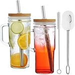 ALINK 2 Pack Glass Tumbler Cups wit