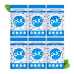 PUR Gum | Sugar Free Chewing Gum | Made with Xylitol | Vegan, Aspartame Free, Gluten Free and Keto Friendly | Natural Peppermint Flavoured Gum, 55 Pieces (Pack of 6)