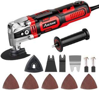 AVID POWER Oscillating Tool, 3.5-Amp Oscillating Multi Tool with 4.5° Oscillation Angle, 6 Variable Speeds and 13pcs Saw Accessories, Auxiliary Handle and Carrying Bag