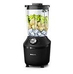 Philips blender 3000 series, pro blend system, 2l maximum capacity, 1.25l effective capacity, 600 w, 2 speed settings and pulse, glass jar, black, HR2291/01