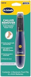 Dr. Scholl's Callus Remover Electronic Foot File, Electric Hard Skin Removal for Feet, Effortless Soft Smooth Skin in Minutes, Perfect for Travel, for Women & Men, AAA Batteries Included