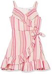 Speechless Girls' Sleeveless Fit and Flare Ruffled Dress Casual, Pink, 7