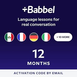 Babbel Language Learning Software - Learn to Speak Spanish, French, English, & More - All 14 Languages Included, Audio Lessons - Compatible with iOS, Android, Mac & PC (12 Month Subscription)