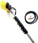 16ft-20ft-24ft Window Cleaning Pole Water Fed Telescopic Extended Extension Conservatory Hose Fed Brush Kit.