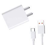 Charger for Vivo V21 5G Charger Original Adapter Like Mobile Charger | Type-C Charger Cable Fast Charging Mobile Charger | Fast Charger | Android Charger with 1 Meter USB Type-C Charging Data Cable ( 2.4 Amp , REC , H2-WHITE )