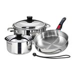 Magma Products 7 Piece Induction Cook-Top Gourmet Nesting Stainless Steel Cookware Set