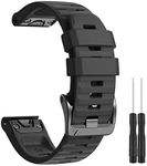 WUWOCJ Replacement Straps Compatible with Garmin Fenix 7/Fenix 6/Fenix 6 Pro/Fenix 5/Fenix 5 Plus, 22mm Soft Silicone Sport Bands (Black)