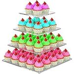 4 Tier Acrylic Cupcake Stand for 50