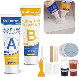 Porcelain Repair Kit, Fiberglass Tub Repair Kit, Bathtub Patch Repair Kit for Any Cracks Chips, Quickly Repair Resin, Ceramic, Marble Shower Sink, Acrylic Quartz Countertop